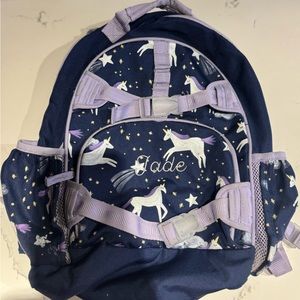 Kids Unicorn Mackenzie Glow-in-the-Dark Backpack - Navy and Lavender